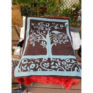 The Manual Woodworkers & Weavers BIRD IN TREE Wall Hanging 38" X 52"